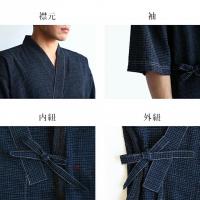 7711 jinbei chijimi ori bujin gara homme made in japan 11