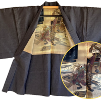 Antique haori japonais samourai soie tsumugi takeda shingen vs uesugi kenshin 2