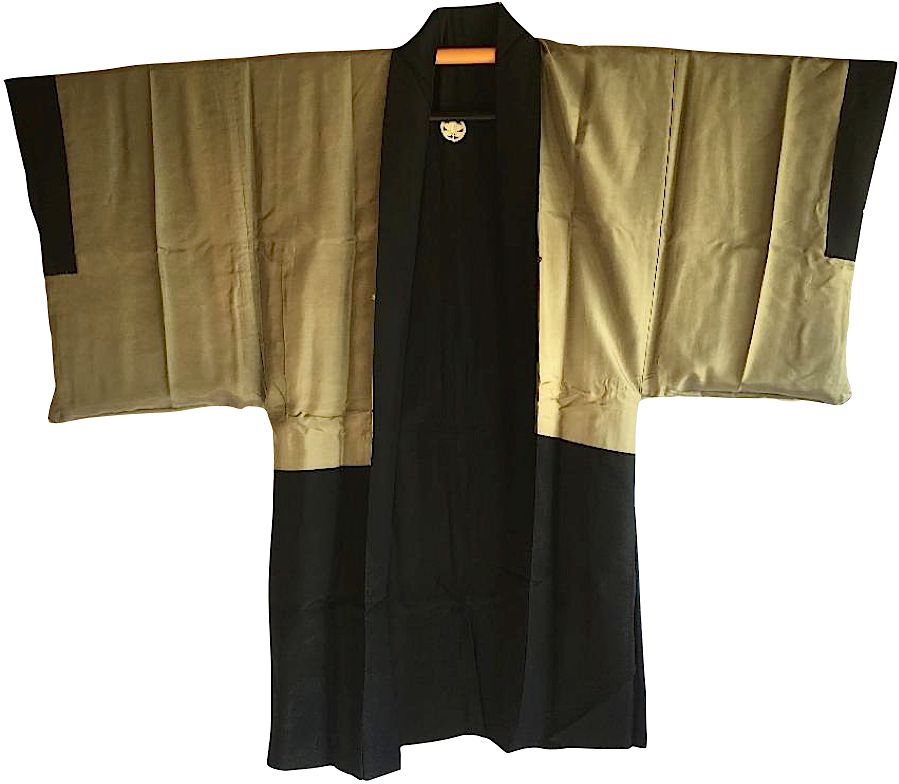 Antique haori samourai sore noire zen daruma 2
