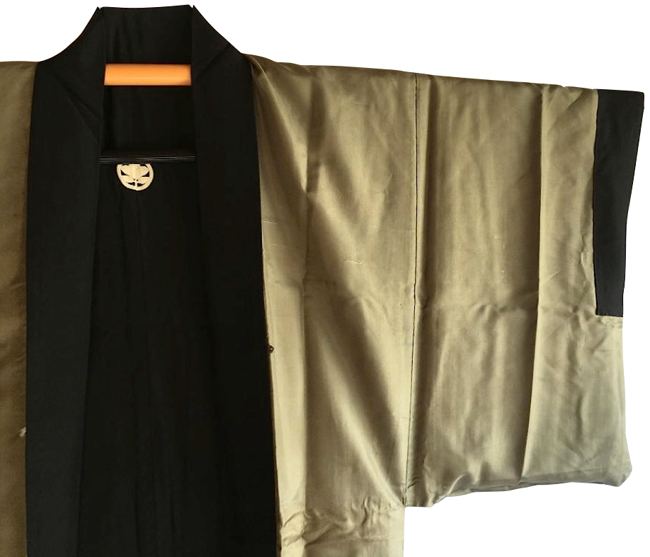 Antique haori samourai sore noire zen daruma 5