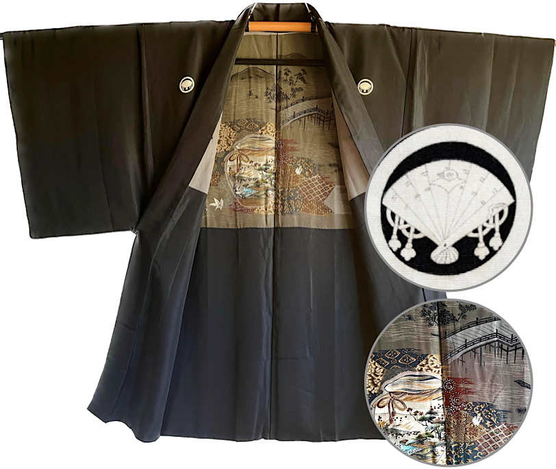 Kimono Zen Akaguro Haori Kimono Jacket