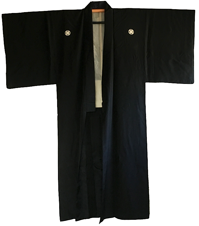 Antique kimono japonais homme takanohane montsuki
