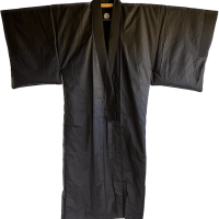 Doublure antique kimono japonais soie noire homme