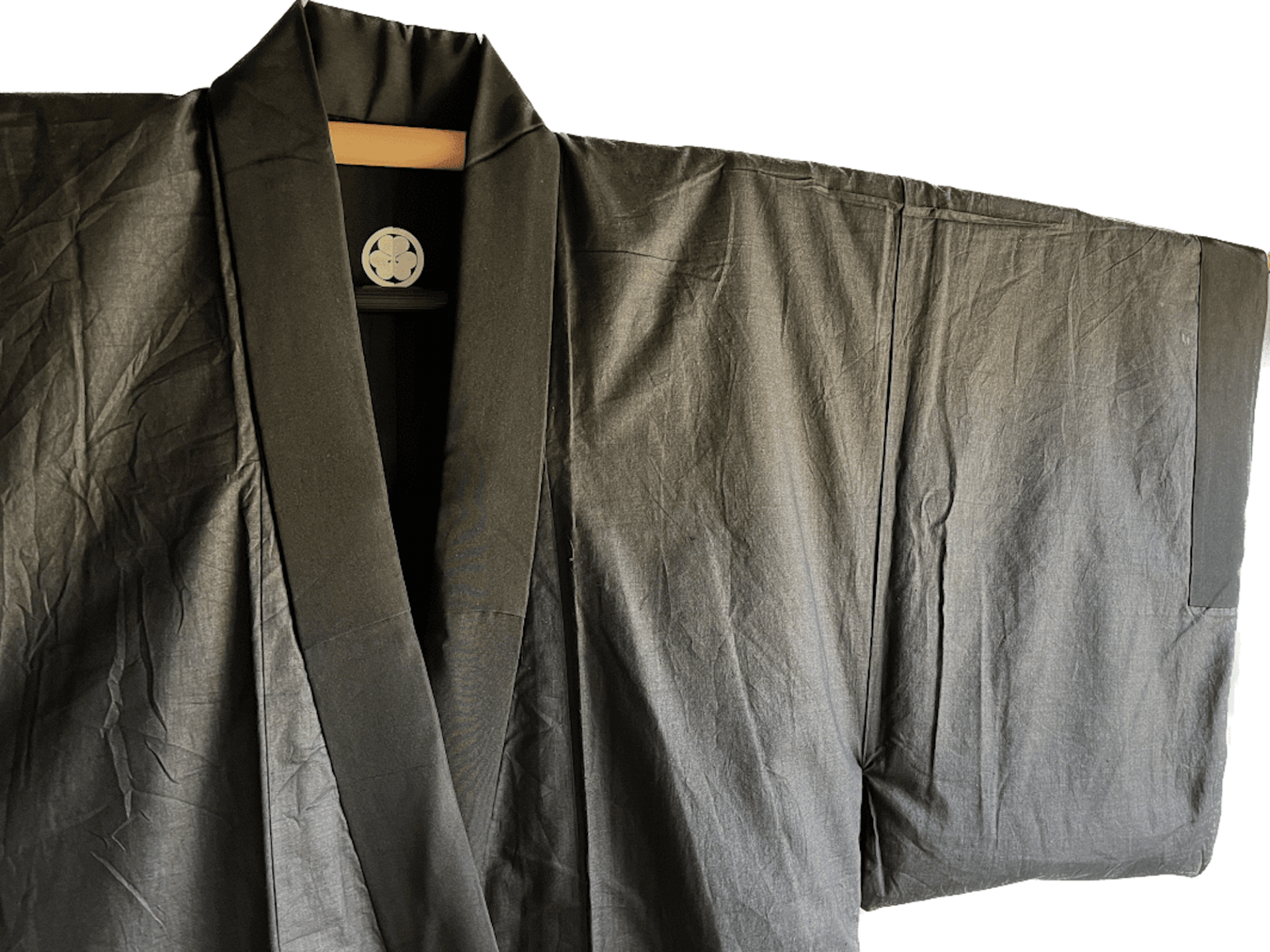 Doublure soie noire antique kimono japonais homme