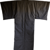 Doublure soie noire de antique kimono japonais homme 