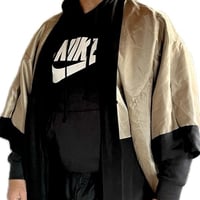 Haori japonais homme antique soie noire agarifuji montsuki tigre vs dragon 13