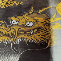 Haori japonais homme antique soie noire agarifuji montsuki tigre vs dragon 4