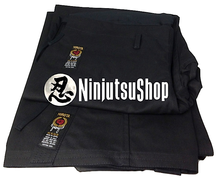 Hirota ninjutsu gi black cotton ninjutsushop