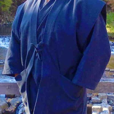 Men's Sashiko JinBaori Kimono Jacket