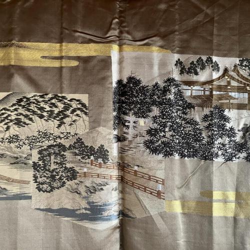 Men s haori black silk kenkatabami montsuki jinja japanese shinto shrine9