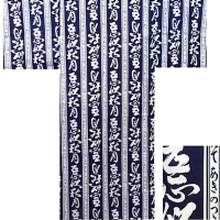 Men s japanese yukata aki tsuki autumn moon made in kyoto japan bujindoshop1