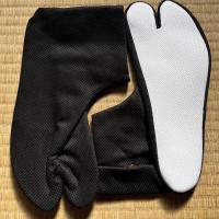 Ninja tabi sashiko black cotton 5 kohaze made in japan bujindoshop