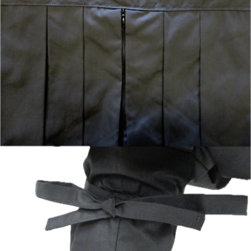 Ninja tatsukebakama pants black polyester ninjutsushop