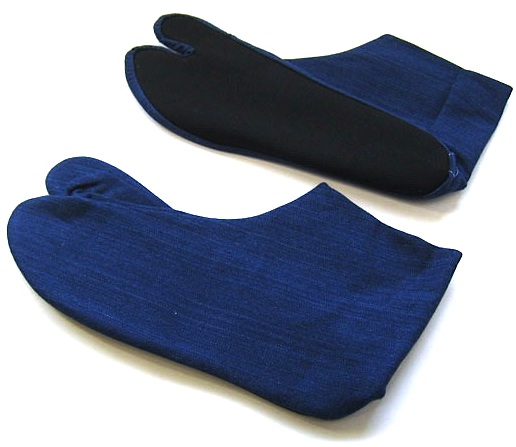 Tabi bushu aizome bleu coton