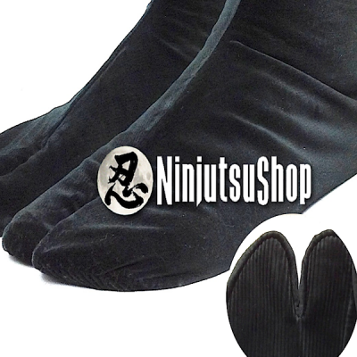 Tabi ninja hiver noir coton ninjutsushop