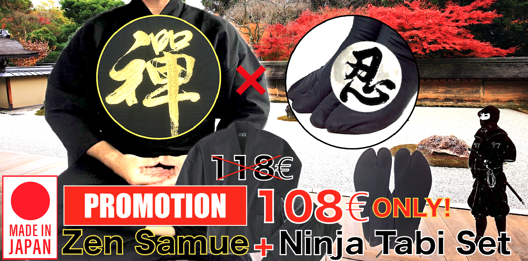 Zen Samue + Ninja Tabi Set